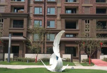 羽毛雕塑制造，歐式風格，烤漆羽毛雕塑廠家定價