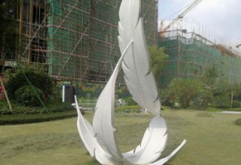 羽毛雕塑工廠標準，多彩藝術，景觀烤漆羽毛雕塑供應