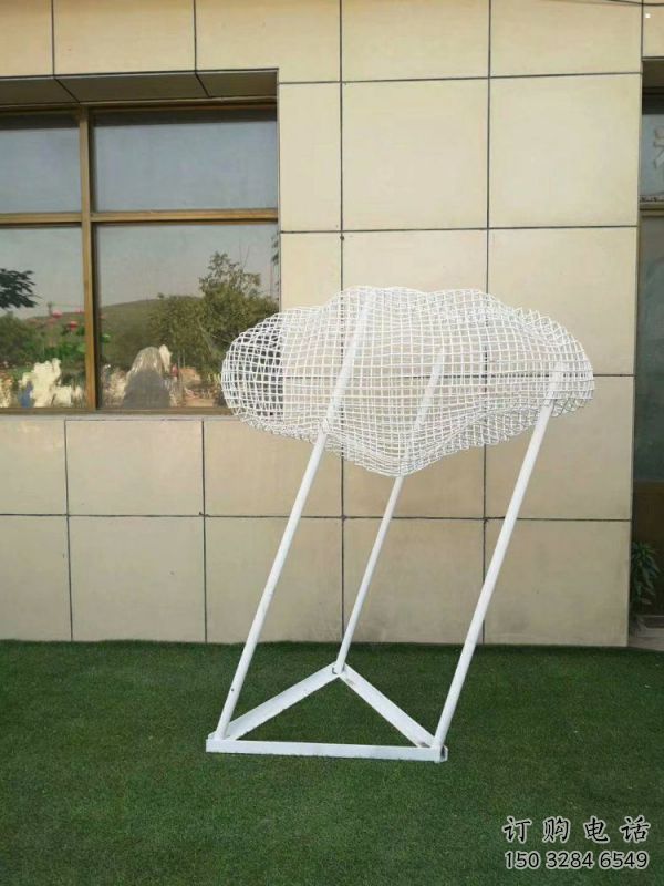 庭院云梯雕塑，鍍金歐式雕塑，網格形式