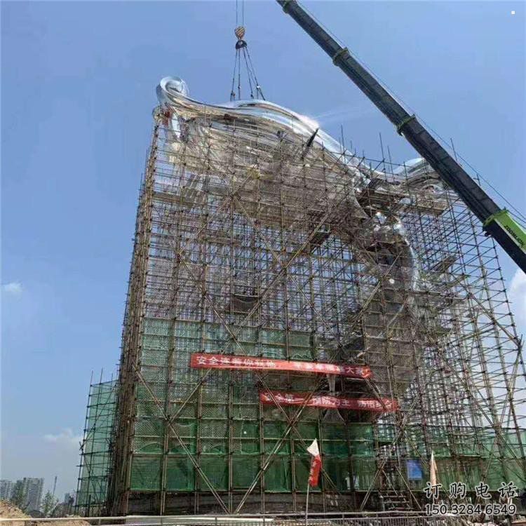 景觀祥云雕塑生產，景區案例，不銹鋼祥云雕塑優選