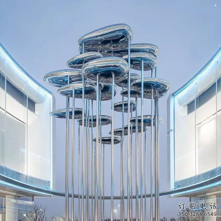 祥云雕塑通用，街景小品，不銹鋼祥云雕塑制造廠家