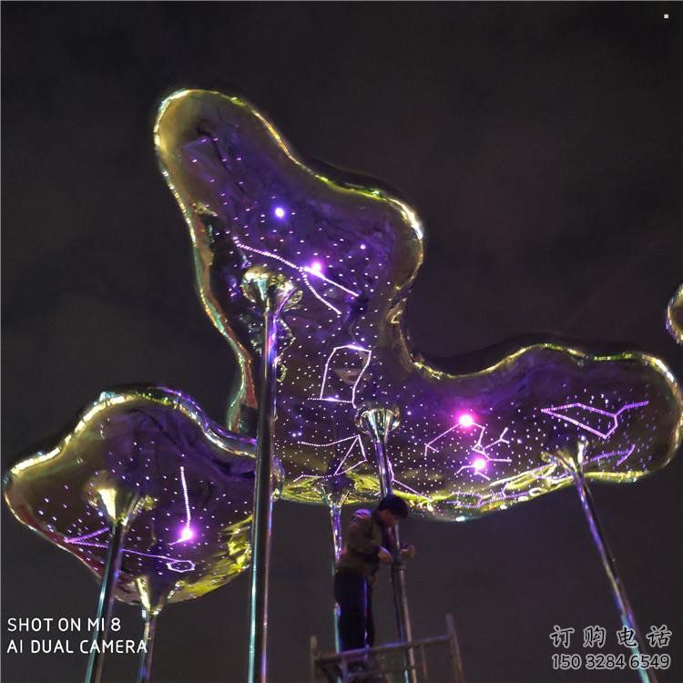 祥云雕塑制造，街景小品，景觀不銹鋼祥云雕塑優價