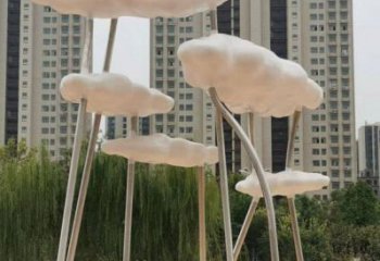 云朵雕塑服務商，創意雕塑，鏤空云朵雕塑訂做