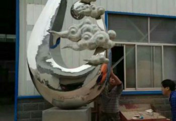 祥云雕塑優(yōu)選，陸地擺件，藝術(shù)不銹鋼祥云雕塑供應(yīng)