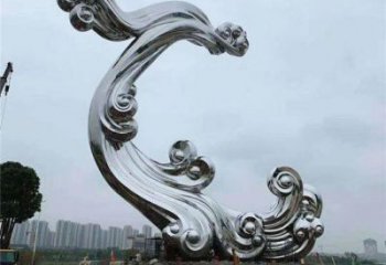 公園云朵雕塑，噴砂發(fā)光雕塑，鍛造工藝