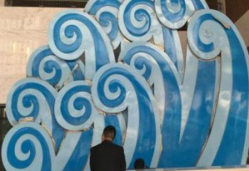 仿真云朵雕塑，鏤空景觀雕塑，烤漆制造