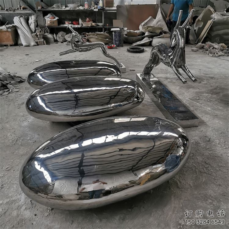 小區景觀石雕塑，拉絲景觀雕塑，抽象效果