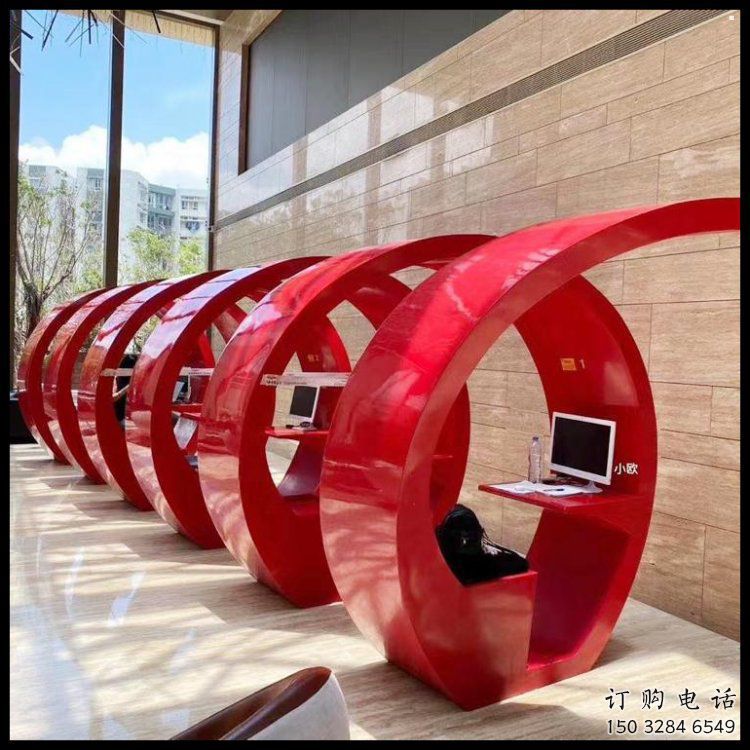 膠卷坐凳雕塑加工，現代美陳裝飾設計