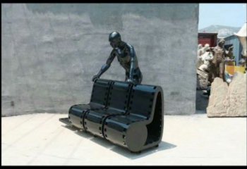 歐式膠卷坐凳雕塑