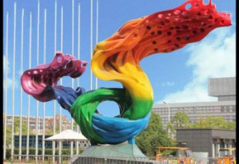 房地產(chǎn)絲帶雕塑