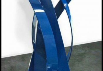 烤漆絲帶雕塑供應(yīng)，花園小品，不銹鋼絲帶雕塑展品