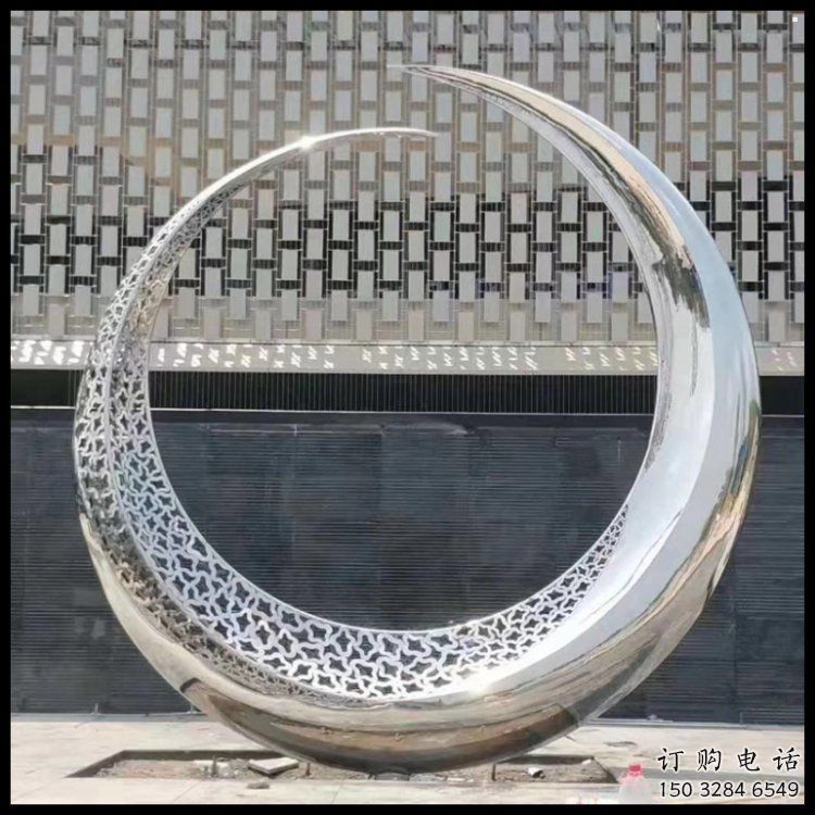 月亮雕塑，仿古景觀雕塑，仿古擺件