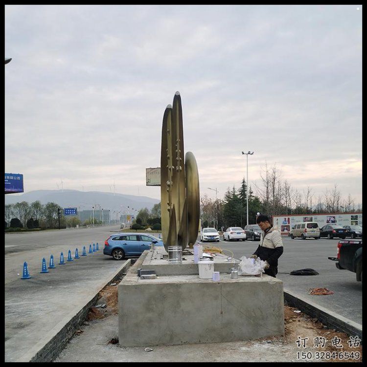 月亮雕塑生產(chǎn)，廣場雕塑，月亮水簾雕塑展品