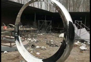 室內(nèi)月亮雕塑，拉絲景觀雕塑，抽象效果