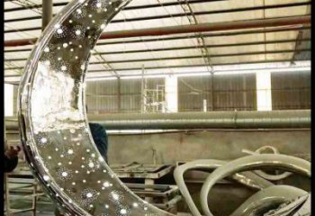 月亮雕塑通用，街景小品，鏤空月亮雕塑制造廠家