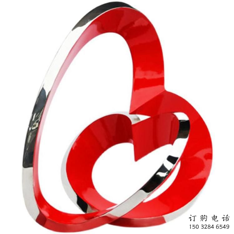 鍛鋼雙環(huán)雕塑選用，小區(qū)擺件，大型不銹鋼雙環(huán)雕塑公司