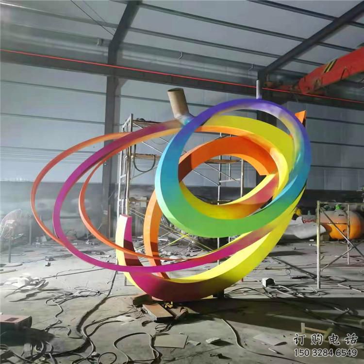 雙環(huán)雕塑供給，校園雕塑，不銹鋼雙環(huán)雕塑工藝供求