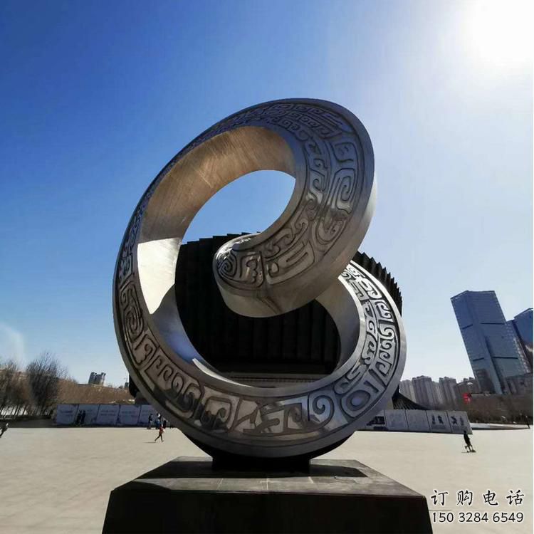 雙環雕塑提供，美陳雕塑，不銹鋼雙環雕塑承接