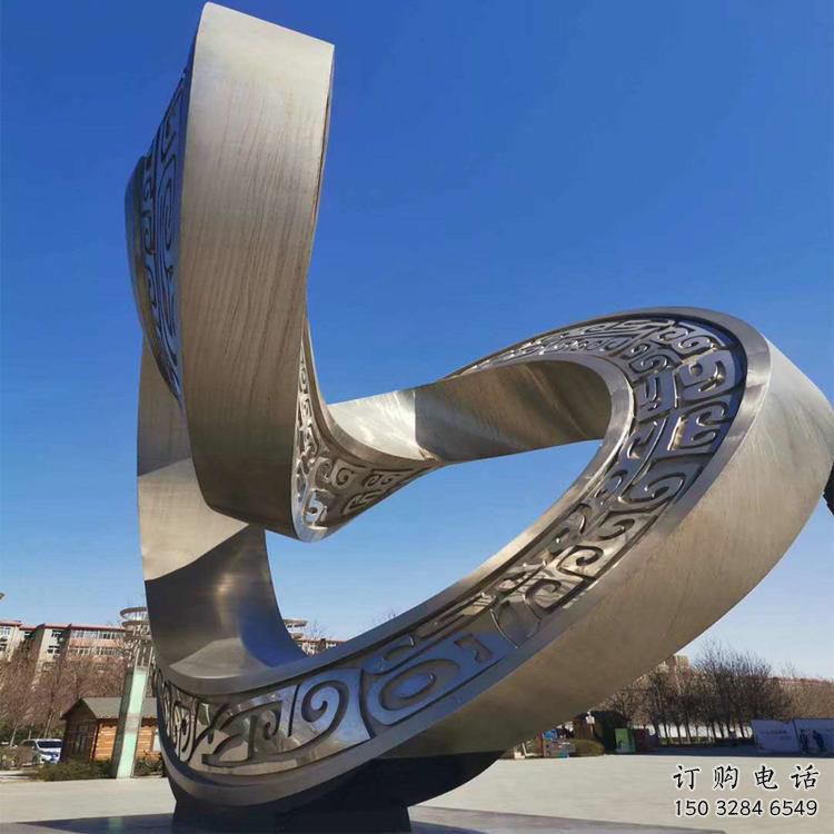 雙環(huán)雕塑制造商，城市雕塑，不銹鋼雙環(huán)雕塑觀賞型