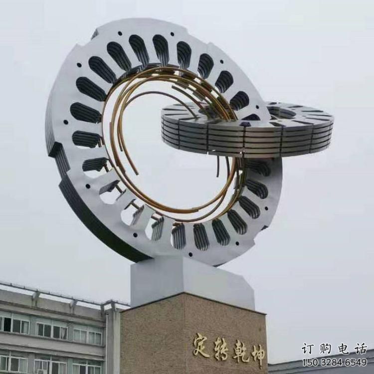 雙環雕塑展品，景觀概念，鏤空不銹鋼雙環雕塑優選