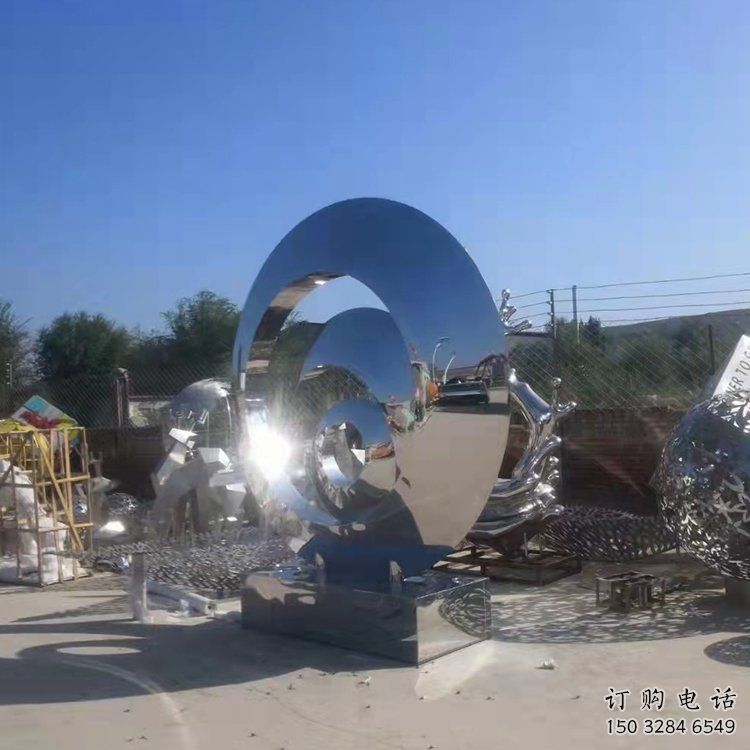 公園圓環雕塑，噴砂發光雕塑，鍛造工藝