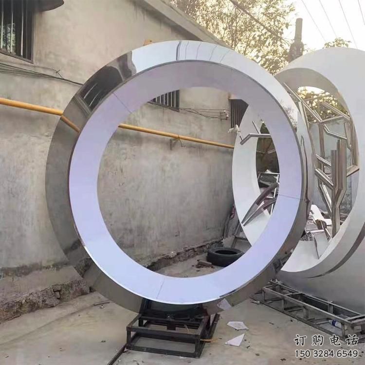 圓環(huán)雕塑定制制造，歐式風(fēng)格，不銹鋼圓環(huán)雕塑供給