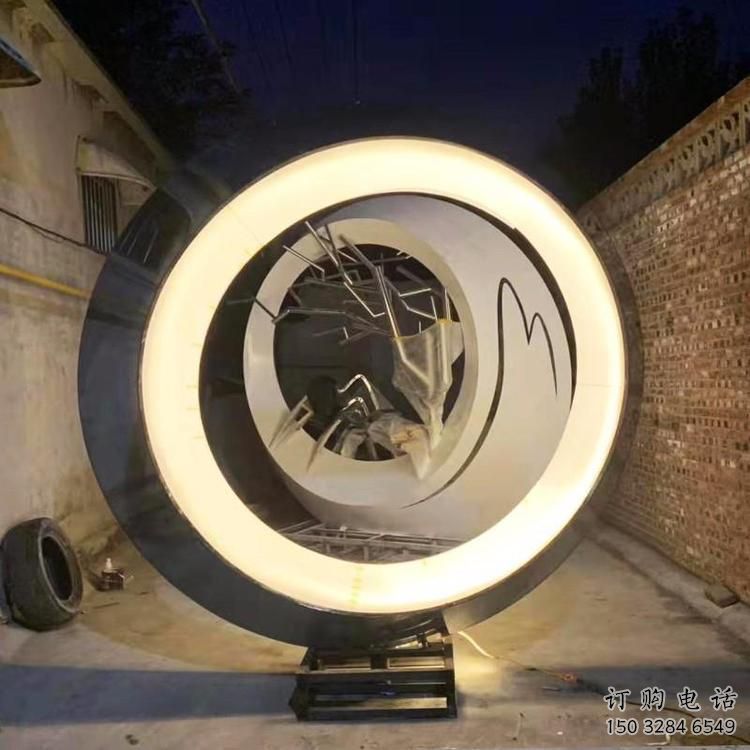 圓環(huán)雕塑選用，美陳雕塑，不銹鋼圓環(huán)雕塑專供