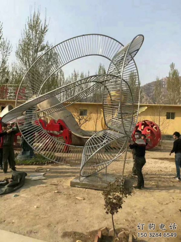 雕塑圓環精選，中式工藝，烤漆圓環雕塑供給