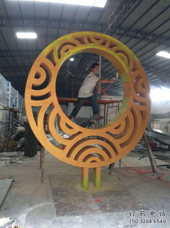 房地產(chǎn)圓環(huán)雕塑，仿古景觀雕塑，噴砂制造