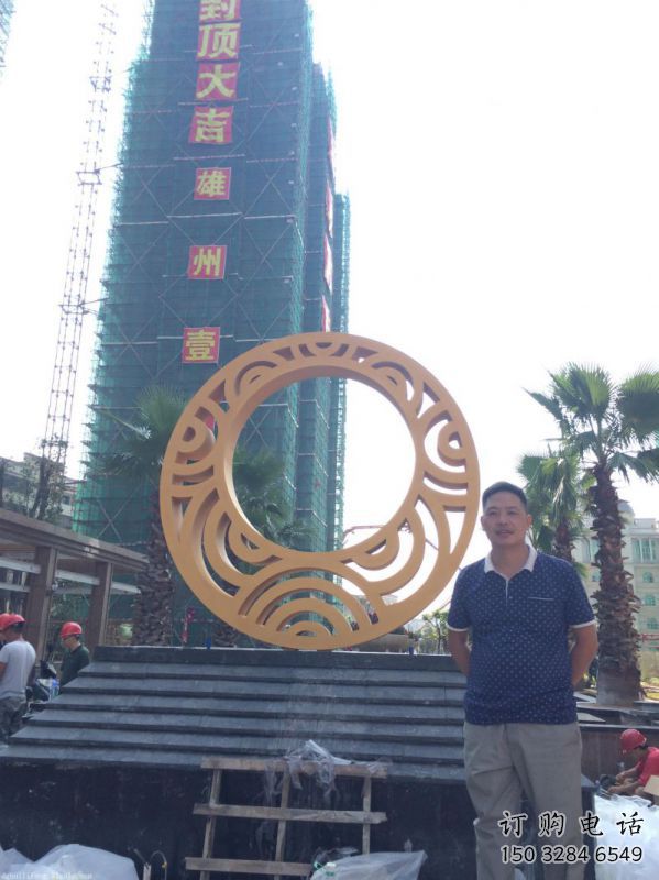 圓環(huán)雕塑服務(wù)商，美陳雕塑，烤漆圓環(huán)雕塑廠家精選
