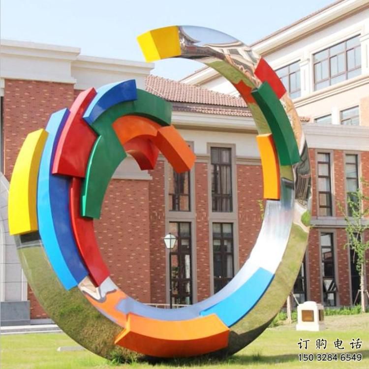 圓環雕塑專供，景區雕塑，城市烤漆圓環雕塑提供