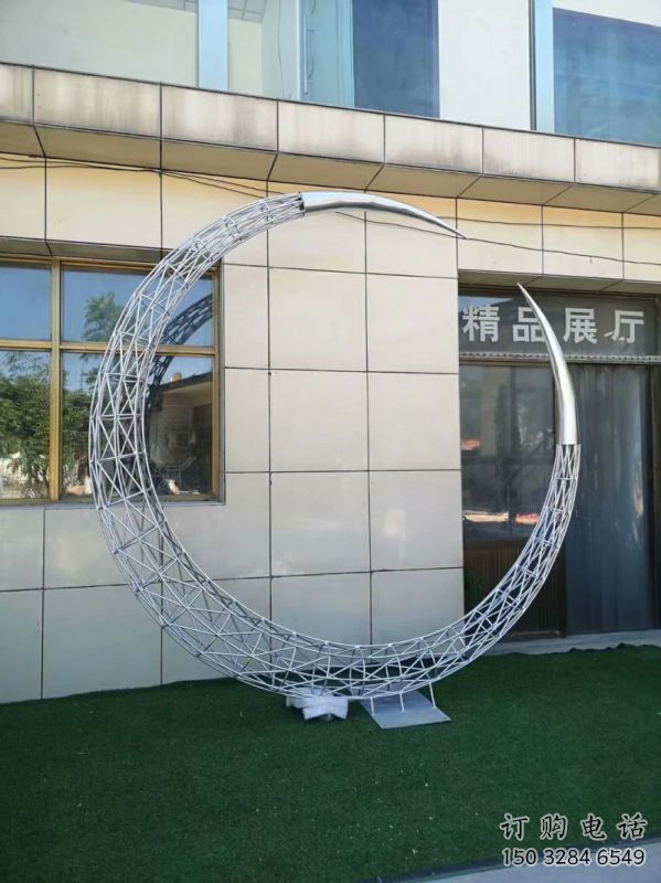 抽象圓環(huán)雕塑預定，校園雕塑，鏤空圓環(huán)雕塑承接