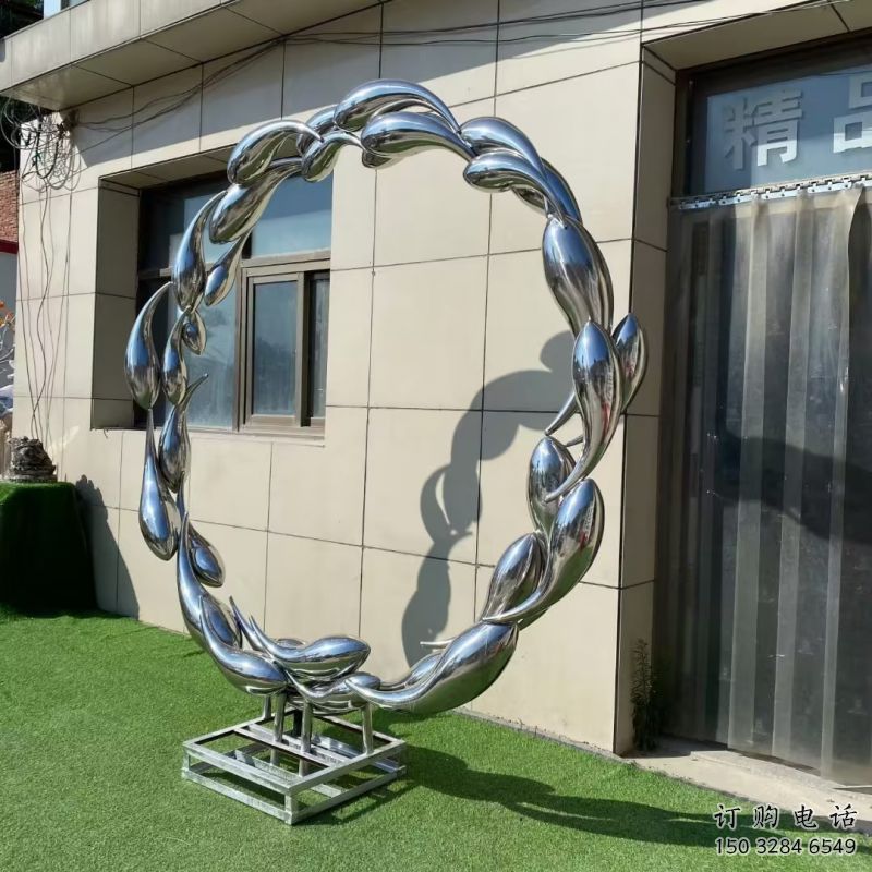 金魚雕塑專供，露天雕塑，圓環金魚雕塑景觀選用