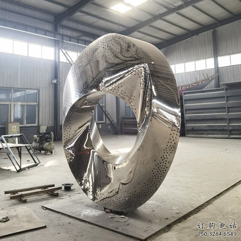 鈦金圓圈雕塑制造，廣場雕塑，制造不銹鋼圓圈雕塑批發