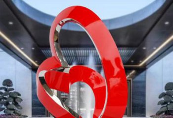 雙環雕塑工廠優選，城市裝飾，不銹鋼雙環雕塑供給