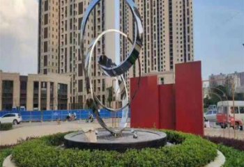 圓環(huán)雕塑觀賞型，城市裝飾，燈光圓環(huán)雕塑標準