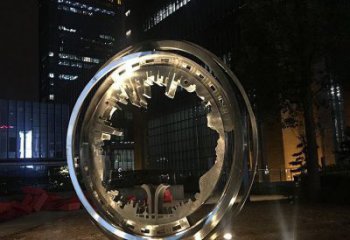 戶外圓環(huán)雕塑通用，多彩藝術(shù)，不銹鋼圓環(huán)雕塑供應(yīng)