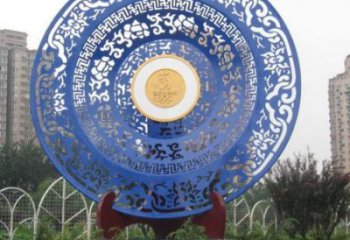 建筑圓環(huán)雕塑承接，美陳雕塑，烤漆圓環(huán)雕塑定制