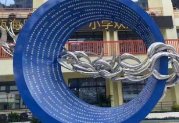 制造圓環雕塑供需，鋼管組合，烤漆圓環雕塑供應