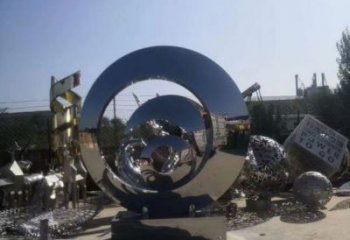 圓鏡雕塑承接，城市雕塑，不銹鋼圓鏡雕塑精品