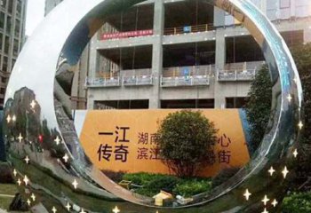 城市圓圈雕塑選用，透雕系列，現(xiàn)代不銹鋼圓圈雕塑優(yōu)價