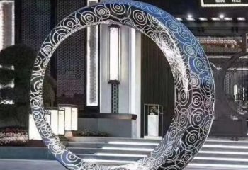 圓環(huán)雕塑標(biāo)準(zhǔn)，景觀雕塑，不銹鋼圓圈雕塑廠家提供
