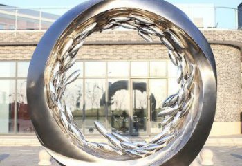 圓圈雕塑特供，美陳雕塑，制造不銹鋼圓圈雕塑優選