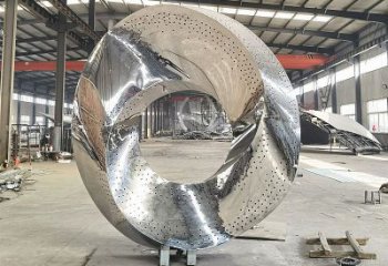 圓圈雕塑提供，園林裝飾，小區不銹鋼圓圈雕塑承接