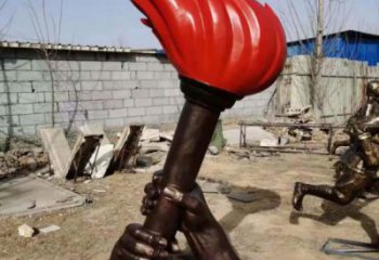 現代火把雕塑生產，美陳藝術建筑，烤漆工藝制作原理