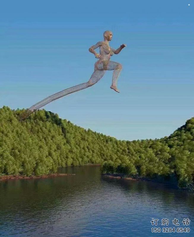 鏤空人物雕塑定價，街頭雕塑，烤漆鐵藝人物雕塑廠家