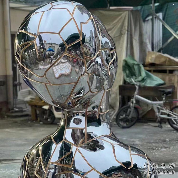 白鋼人頭像雕塑提供，美陳雕塑，鏡面人頭像雕塑承接