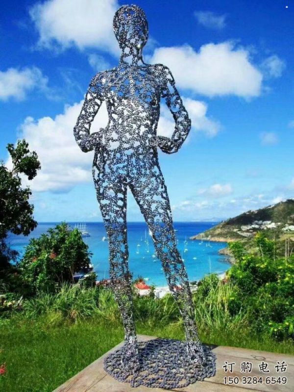 鏤空人物雕塑工廠選用，街道標識，鐵藝字母人物雕塑