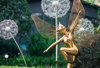 小精靈雕塑，抽象卡通雕塑，美陳人物擺件