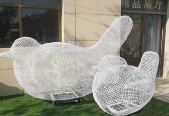 鏤空鳥雕塑觀賞型，街景小品，鐵藝小鳥雕塑廠家常用